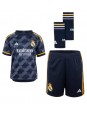 Real Madrid David Alaba #4 Replika Borta Kläder Barn 2023-24 Kortärmad (+ byxor)